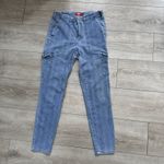 Dickies Vtg Y2K  Women's Blue And White Pinstripe Denim Jeans Cargo Pants Sz 9/29 Photo 3