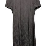 Emporio Armani Womens Sheath Dress Gray Size S 40 Floral Semi Sheer Pleated Photo 0