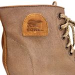Sorel PDX Comfort Tan Leather
Waxed Canvas Waterproof Wedge Booties Photo 5