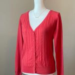 AMBIANCE | Red Orange Cardigan Sweater Sz M Size M Photo 1