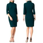 Black Halo Dress Women 0 Green High Neck Knee Length Kavita Sheath Career Photo 1