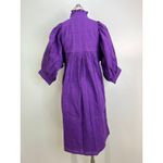 Never A Wallflower High Neck Dress Purple Windowpane Cotton Mini Size XS Photo 7