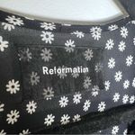 Reformation  Adele Mini Wrap  Ditsy Floral Dress Black Sz XS Photo 3