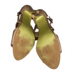 Missguided  𖧷 Cross Strap Stiletto Heels Sandals 𖧷 Nude Vegan Patent Leather Photo 11