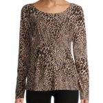 Time And Tru Leopard Maternity Long Sleeve Shirt Jungle Cat Animal Print Photo 4