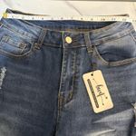 BWQ Jeans for Women Size 26 High Waist Capris Leg Mom Jeans Photo 6