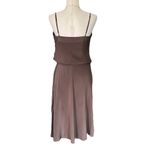 BCBGMAXAZRIA BCBGMAX Brown Silk Slip Dress with Belt Photo 6