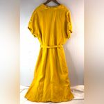 Ashley Stewart 20W Linen Vibrant Orange or Mustard Yellow Women's Shirt Dress Photo 1
