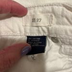 Madewell Button Fly Cream/Off White Denim Shorts - Size 27 Photo 2