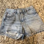American Eagle  Outfitters Light Blue Distressed Jean Shorts Photo 0