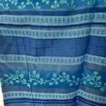 All that jazz Women's Vintage 90's Blue Satin Jacquard Floral Dress 13/14 Photo 2