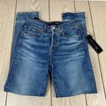 Veronica Beard Ryleigh Patched Knee Straight Leg Jeans 24/00 Atlas Blue $328 Photo 0