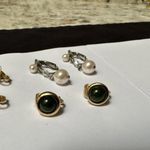 Lot Of 3 Clip On Non Pierced Earrings 2 Signed Avon Photo 4