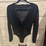 SheIn Worn once black sexy low cut mesh netting bodysuit L Photo 1