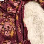 Free People ‎ Morning Light Mini Dress Long Sleeve Floral Satin Purple Size 0 New Photo 11