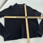 John + Jenn  Sweaters Womens Small Black Stripe Sleeve Mock Neck‎ Oversized Knit Photo 4