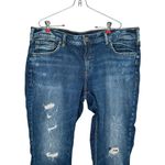 Silver Jeans Women's Jeans Sam Distressed Whiskered Skinny Ankle Blue Large Photo 3