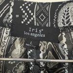 Iris  Black and White Geometric Floral Blouse Photo 1