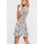 Free People Dream Girl Mini Pink V-Neck Lace-Up Corset Fit & Flare Skater A-Line Photo 1