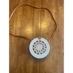 Woven Rattan Crossbody Bag Boho Wicker Round Purse Summer Beach‎ Basket Bag White Photo 9