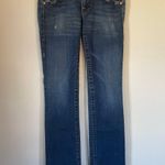 True Religion Billie Straight Leg Jeans Pocket Flap Medium Wash Womens Sz 28 Photo 3