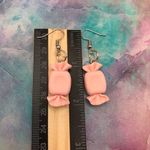 Handmade Pink Candy Cute Resin Earrings Photo 2