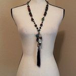 ALDO Signed Long Multi Color Costume Necklace Tassel - Adjustable Length Photo 0