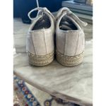 Tretorn  Eve2 Taupe "Natural" Silver Sparkle Suede Espadrille Platform Sneaker Photo 3