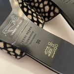 Jenni Kayne NWOB  Genuine Calf Hair Mule in Black Honey Giraffe Slip On Size 36 Photo 6