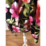 Caribbean Joe  Women's Blazer Top Blouse Size M Long Sleeves Black Multicolor Photo 5