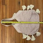 Fantasia Accessories Purple Pink Striped Tassel Shoulder Tote Bag OS Photo 6
