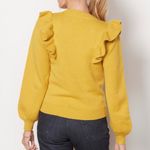 dRA Los Angeles Yellow Ruffle Chic Sweater Photo 3