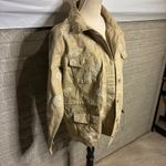 Driftwood  Daisy Embroidered Utility Jacket Khaki Tan Women's Size Medium Photo 2
