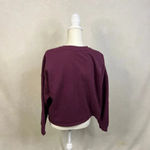 Calvin Klein  Women's‎ Medium Maroon Crewneck Long Sleeve Cotton Sweatshirt Photo 3
