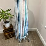 Anthropologie Antibes Blanc x Watercolor Stripe High Low Beachy Maxi Dress M Photo 3