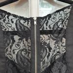 Walter Baker  Black Cocktail Lace Satin Mini Dress Women's Size Medium Photo 4