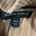 Banana Republic Tan Ribbed Knit Cowlneck Sweater Poncho in Camel Photo 5