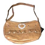 FAUX LEATHER SOFT BROWN EMBELLISHED CROSSBODY BAG Photo 1