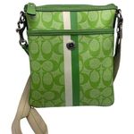Coach  Green Coated Canvas Crossbody Photo 0