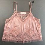 Michelle Mason Lacy Pink Silk Camisole Size 8 Photo 0