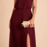 Birdy Grey Birdy‎ Grey Gwennie Chiffon Bridesmaid Maxi Dress in Cabernet Red Sz M NEW Photo 0