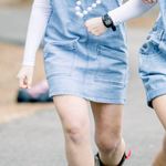 SO light wash denim overall denim jean dress Photo 5