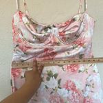 House Of CB  L D-DD‎ Josefina Pink Peony Print Satin Maxi Dress NWOT Photo 5