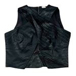 L'Agence L’AGENCE Black Faux Leather Crop Top Photo 3