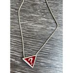 Guess Los Angeles Silver Women's Necklace Red Pendant Stamped Y2K RARE Photo 2