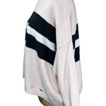 Hollister Women's Sweater Blush Pink Black Stripe Long Sleeve Cropped Size XS Photo 1