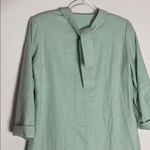 Habitual  Nat boxy linen blend blazer in sky gray Photo 6