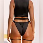CXIX Buckle Up Cheeky Black Pole Festival Swim Adjustable Bottoms XS S Photo 1