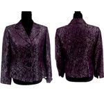 Le Suit Women's petite jacket w silver metallic thread
Elegant Gray & Black Photo 4