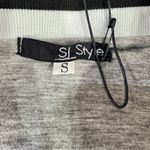 SJ Style Boutique Brand Gray & Black Ringer Trim Zip Front Varsity Jacket Size S Photo 11